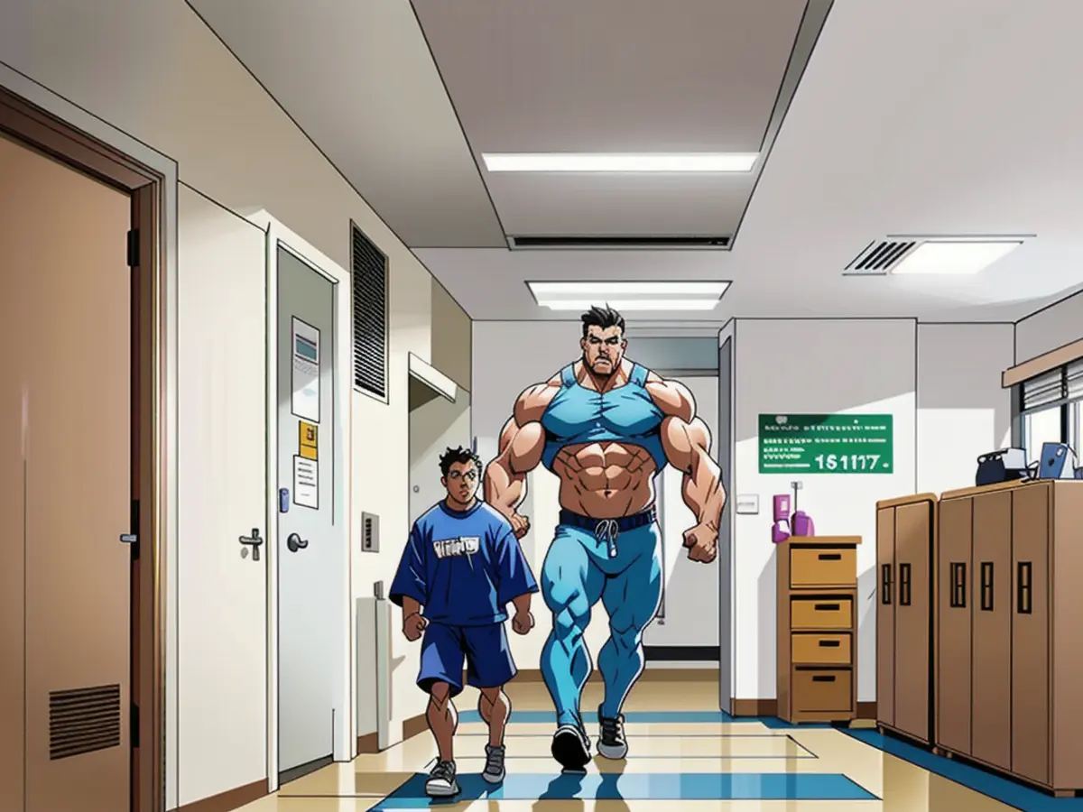 Void-filled hospital hallway