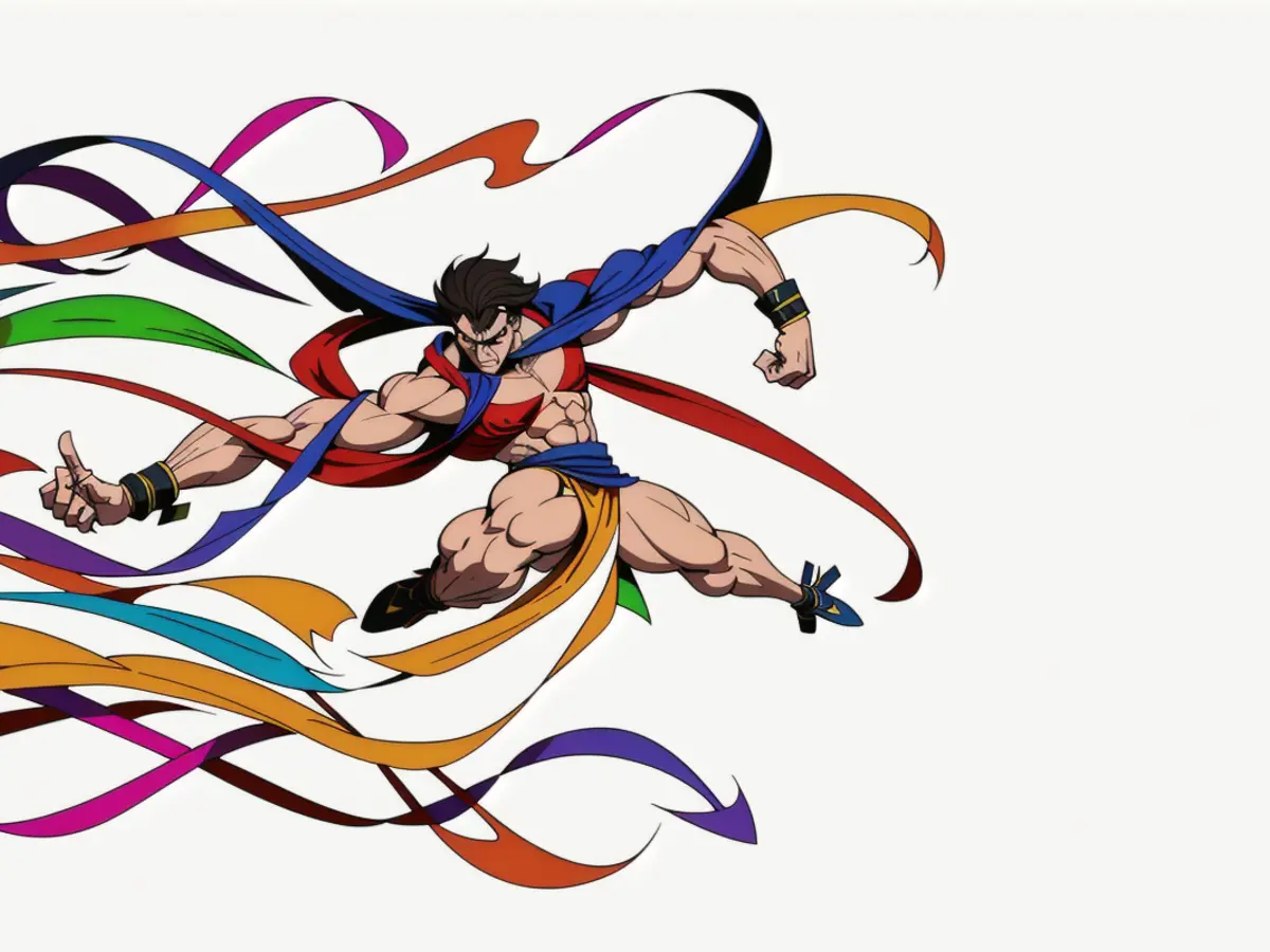 In a vibrant display, curvaceous arrows of various hues and lengths, each with its unique...