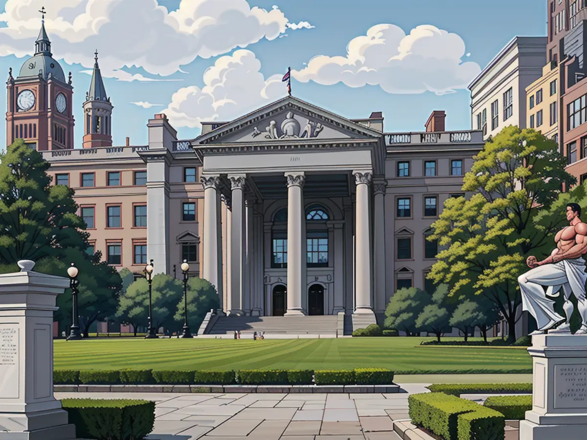 Scenery of the Harvard Medical School, situated in the Longwood Medical Area, Boston, Massachusetts, captured on May 15, 2022. Panoramic shot of Harvard Medical School, situated in Longwood Medical Area, Boston, Massachusetts, captured on May 15, 2022.